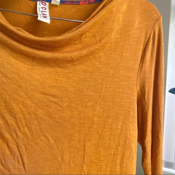 DOLAN Mustard Kirby Cowlneck Longsleeve Top - Picture 7 of 12